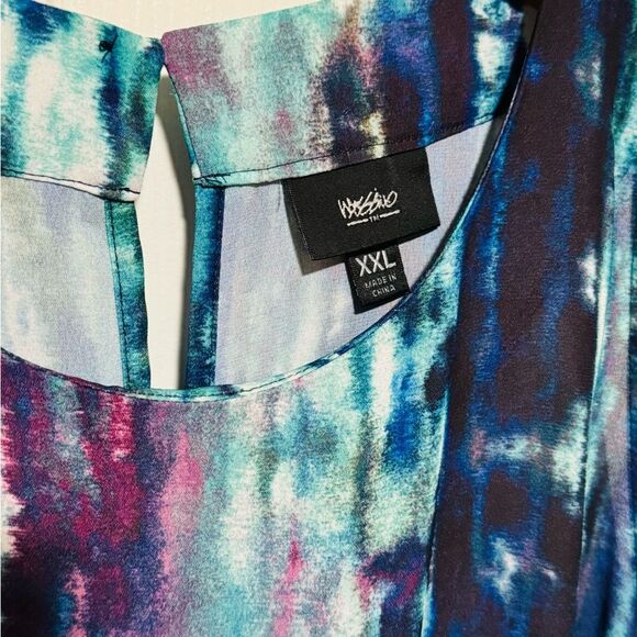 Mossimo Supply Co. Blue and Purple Tie-Dye Midi Dress - Picture 7 of 12